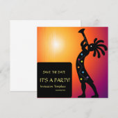 Zuidwestelijke Partij Zonsondergang Kokopelli Kaart (Voorkant / Achterkant)