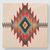 Zuidwestelijke Patroon #1 Stenen Onderzetter (Voorkant)