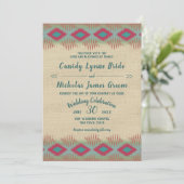 Zuidwestelijke Patroon Bruiloft Kaart (Staand voorkant)