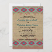 Zuidwestelijke Patroon Bruiloft Kaart (Voorkant)