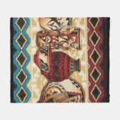 Zuidwestelijke Patroon leuk fleece deken (Voorkant (Horizontaal))