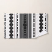 Zuidwestelijke Patroon Zwart, Wit, Grijs Bad Handdoek (Handdoek)