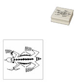 Zuidwestelijke Petroglyf Sjamaan Rubber Stempel (Gestempeld)