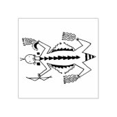 Zuidwestelijke Petroglyf Sjamaan Rubber Stempel (Afrduk)