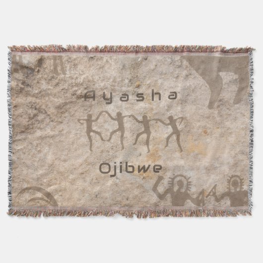 Zuidwestelijke Petroglyfen Aangepaste Stam/Naam Deken (Voorkant)
