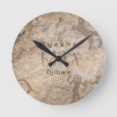Zuidwestelijke Petroglyfen Aangepaste Stam/Naam Ronde Klok (Voorkant)
