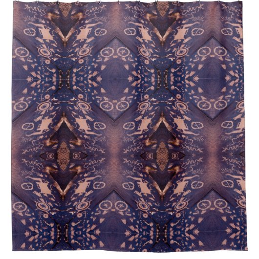 Zuidwestelijke Petroglyph inheemse stampatroon Douchegordijn (Voorkant)