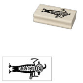 Zuidwestelijke Petroglyph Shaman Rubberstempel (Gestempeld)