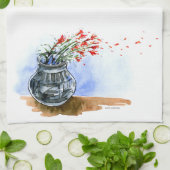 Zuidwestelijke pot met wilde penselen van Indische Theedoek (Gevouwen)