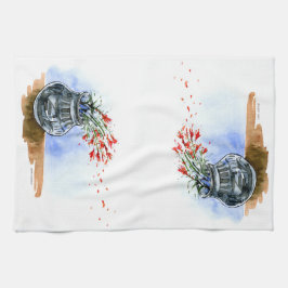 Zuidwestelijke pot met wilde penselen van Indische Theedoek