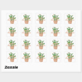Zuidwestelijke Prettig Kerst Cactus Stickers (Vel)
