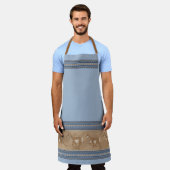 Zuidwestelijke Pronghorn Antelope Blauwe Rand Groo Schort (Gedragen)