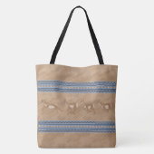 Zuidwestelijke Pronghorn Antelope Herd Blauwe Rand Tote Bag (Achterkant)