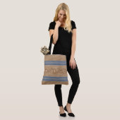 Zuidwestelijke Pronghorn Antelope Herd Blauwe Rand Tote Bag (Op model)