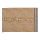 Zuidwestelijke Pronghorn Antelopes Blauwe Grens St Kussensloop (Voorkant-Rechts)