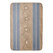 Zuidwestelijke Pronghorn Antelopes Blauwe Rand Badmat (Voorkant Verticaal)