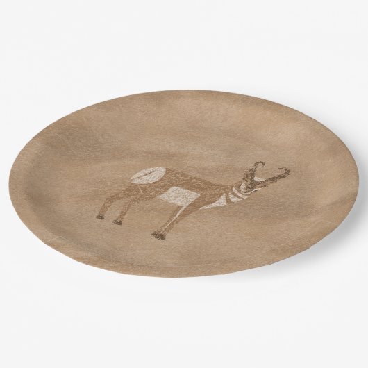 Zuidwestelijke Pronghorn staande antilope ontwerp Papieren Bordje (Gekanteld)