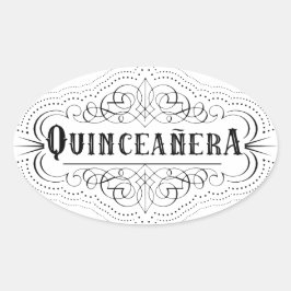 Zuidwestelijke Quinceañera Ovale Sticker