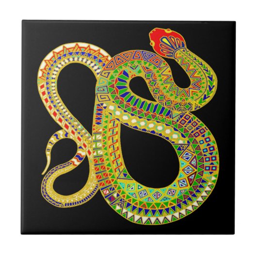 Zuidwestelijke Rattlesnake Tegel Tegeltje (Voorkant)