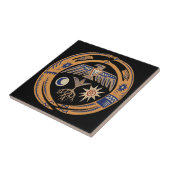 Zuidwestelijke regen dans geesten tegeltje (Zijkant)