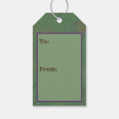 Zuidwestelijke Roadrunner Vogel Sagebrush Groen Cadeaulabel (Achterkant)