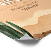 Zuidwestelijke rustieke woestijncactus Kaarten & g Poster (Hoek)