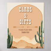 Zuidwestelijke rustieke woestijncactus Kaarten & g Poster (Voorkant)