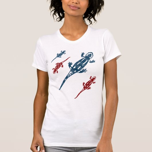 Zuidwestelijke Salamander Lizard Reptielen T-shirt (Voorkant)