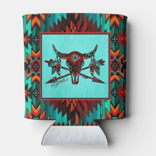 Zuidwestelijke schedel en pijlen Koelbox Blikjeskoeler (Achterkant)