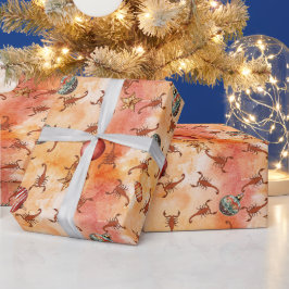 Zuidwestelijke Scorpions Woestijn Kerstversiering Cadeaupapier
