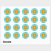 Zuidwestelijke sfeer ronde sticker (Vel)