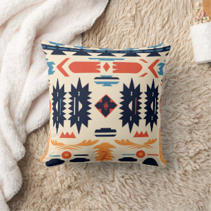 Zuidwestelijke Stam- Azteekse Geometrische Boho Kussen