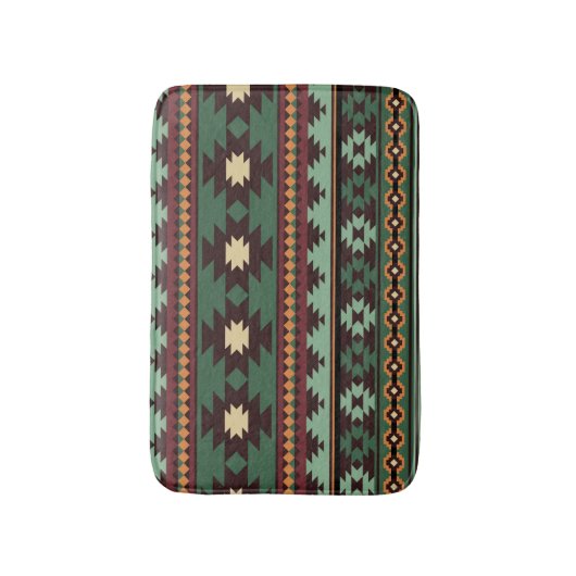 Zuidwestelijke stam groen bruin badmat (Voorkant Verticaal)