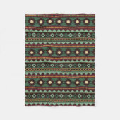 Zuidwestelijke stam groen bruin fleece deken (Voorkant)
