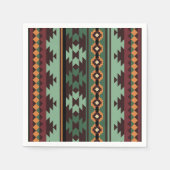 Zuidwestelijke stam groen bruin servetten (Voorkant)