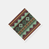 Zuidwestelijke stam groen bruin servetten (Hoek)