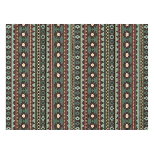 Zuidwestelijke stam groen bruin tafelkleed (Voorkant (Horizontaal))