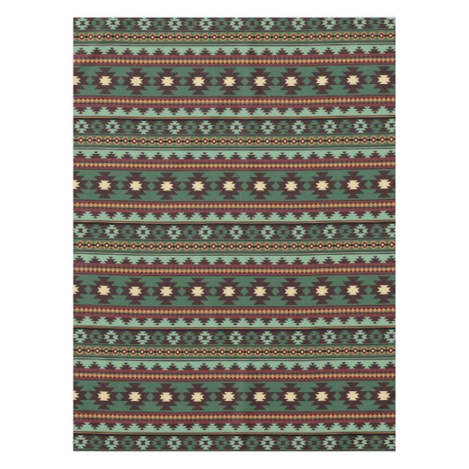 Zuidwestelijke stam groen bruin tafelkleed (Voorkant)