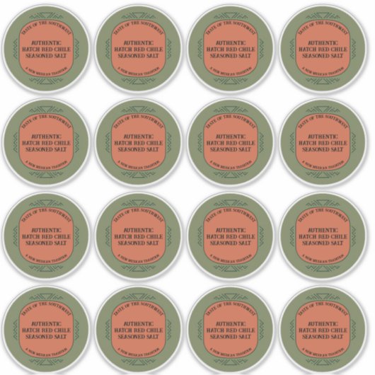 Zuidwestelijke stijl aangepaste blikken labelset v sticker (Voorkant)