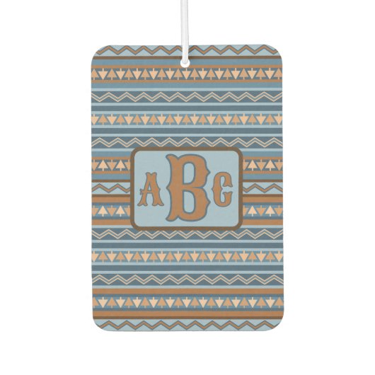 Zuidwestelijke Stijl Blauw Bruin Geometrisch Geper Luchtverfrisser (Voorkant)