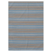 Zuidwestelijke Stijl Blauw Bruin Geometrisch Ontwe Tafelkleed (Voorkant)