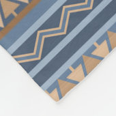 Zuidwestelijke Stijl Blauw en Bruin Geometrisch Gr Fleece Deken (Hoek)