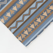 Zuidwestelijke Stijl Blauw en Bruin Geometrisch Kl Fleece Deken (Hoek)