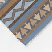 Zuidwestelijke Stijl Blauw en Bruin Geometrisch Me Fleece Deken (Hoek)