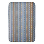 Zuidwestelijke Stijl Blauw en Bruin Geometrisch Pa Badmat (Voorkant Verticaal)