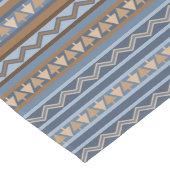 Zuidwestelijke Stijl Blauw en Bruin Geometrisch Pa Lange Tafelloper (Hoek)