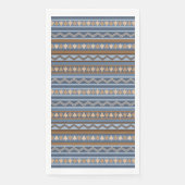 Zuidwestelijke Stijl Blauw en Bruin Geometrisch Pa Servet (Voorkant)