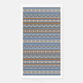 Zuidwestelijke Stijl Blauw en Bruin Geometrisch Pa Servet