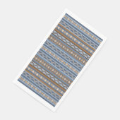 Zuidwestelijke Stijl Blauw en Bruin Geometrisch Pa Servet (Hoek)