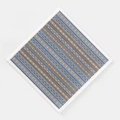 Zuidwestelijke Stijl Blauw en Bruin Geometrisch Pa Servet (Hoek)